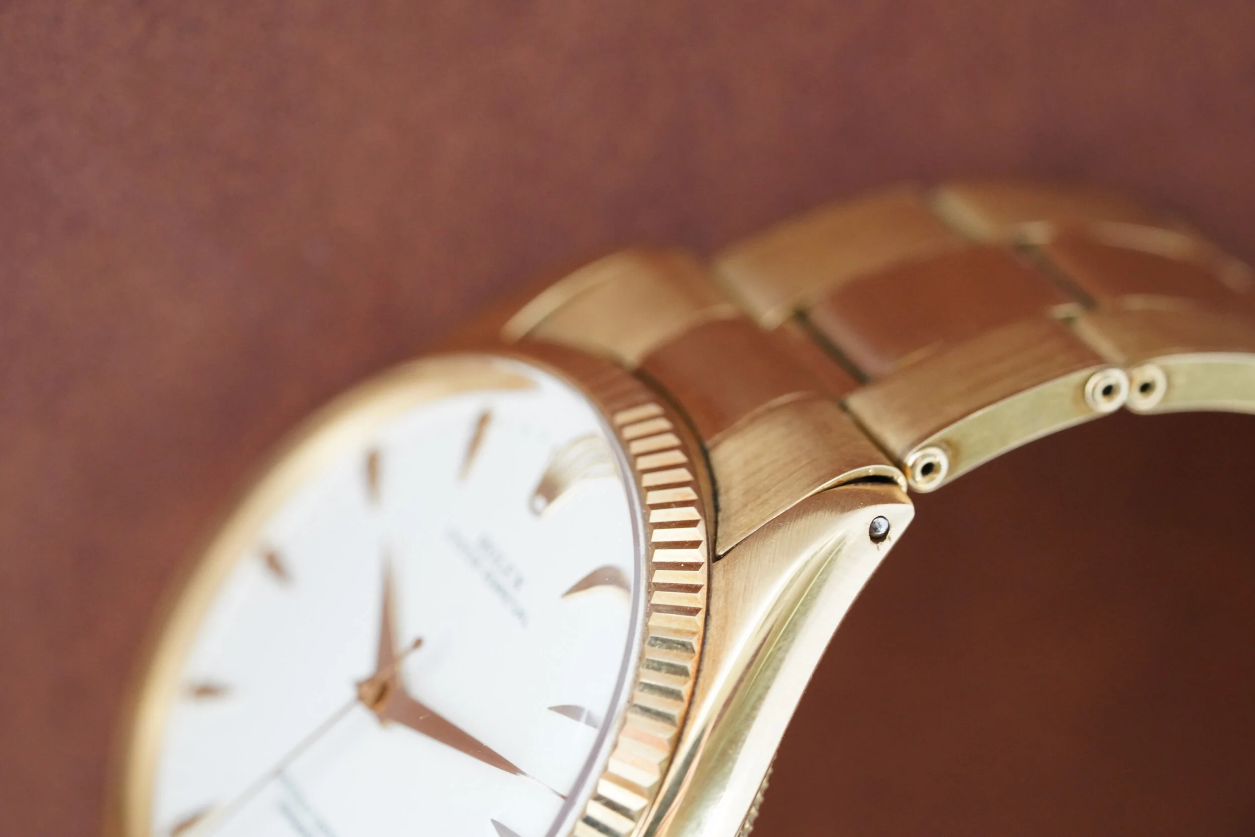 peco様 Rolex Oyster Perpetual Ref. 6567 Rose Gold - Satin Silver 'Serpico Y L